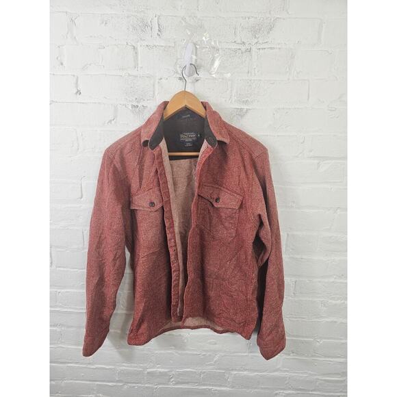 Pendleton Men's Button Down Jacket Collared Neck Long Sleeve Red Size M - Picture 1 of 4